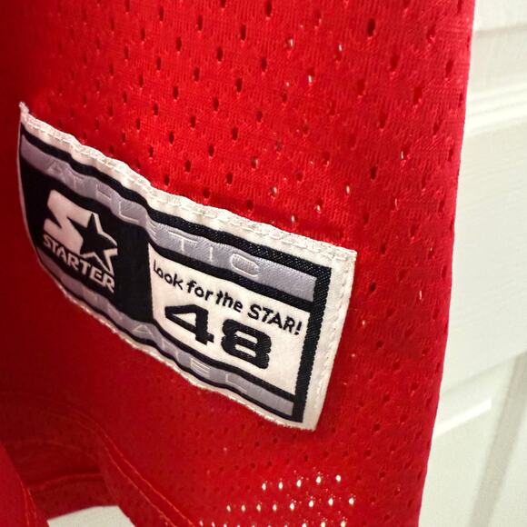 Starter Men's Vintage Warrick Dunn Tampa Bay‎ Buccaneers Jersey L 48 #28 Red - Picture 6 of 10